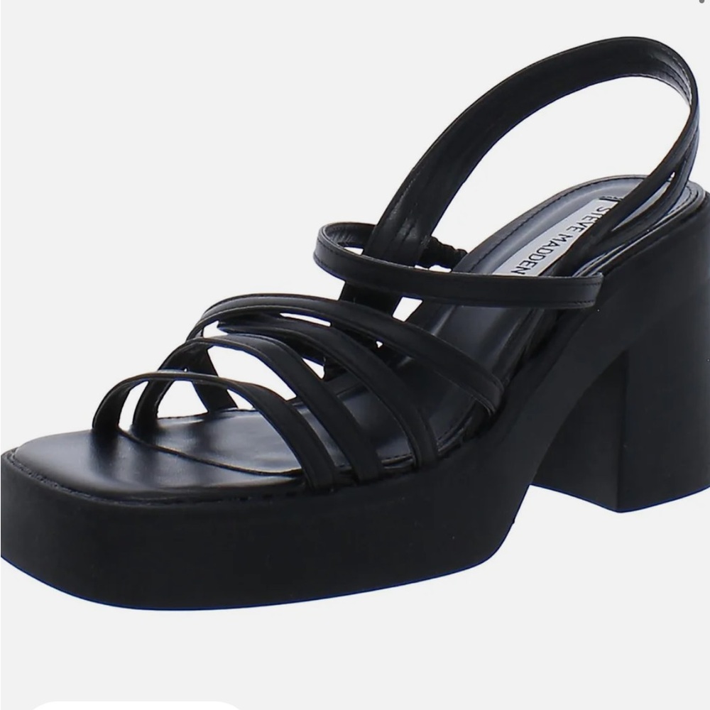 Kalani Womens Leather Strappy Platform Sandals